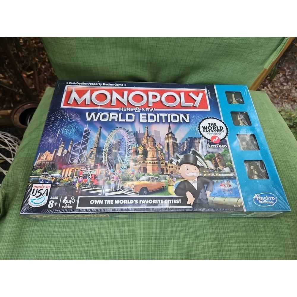 Monopoly Here & Now World Edition Board Game Hasbro New Sealed